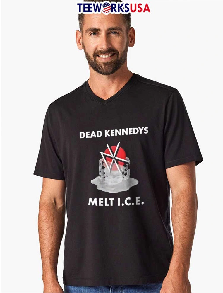 Dead Kennedys Melt Ice Dk Logo Red Circle Melting - Adult & Kids T-Shirts, Sweatshirts & Hoodies apparel design preview 8