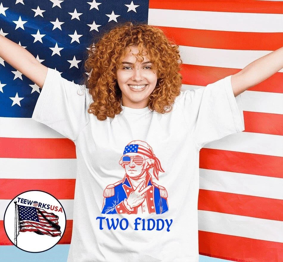 Two Fiddy George Washington USA - Adult & Kids T-Shirts, Sweatshirts & Hoodies apparel design preview 7