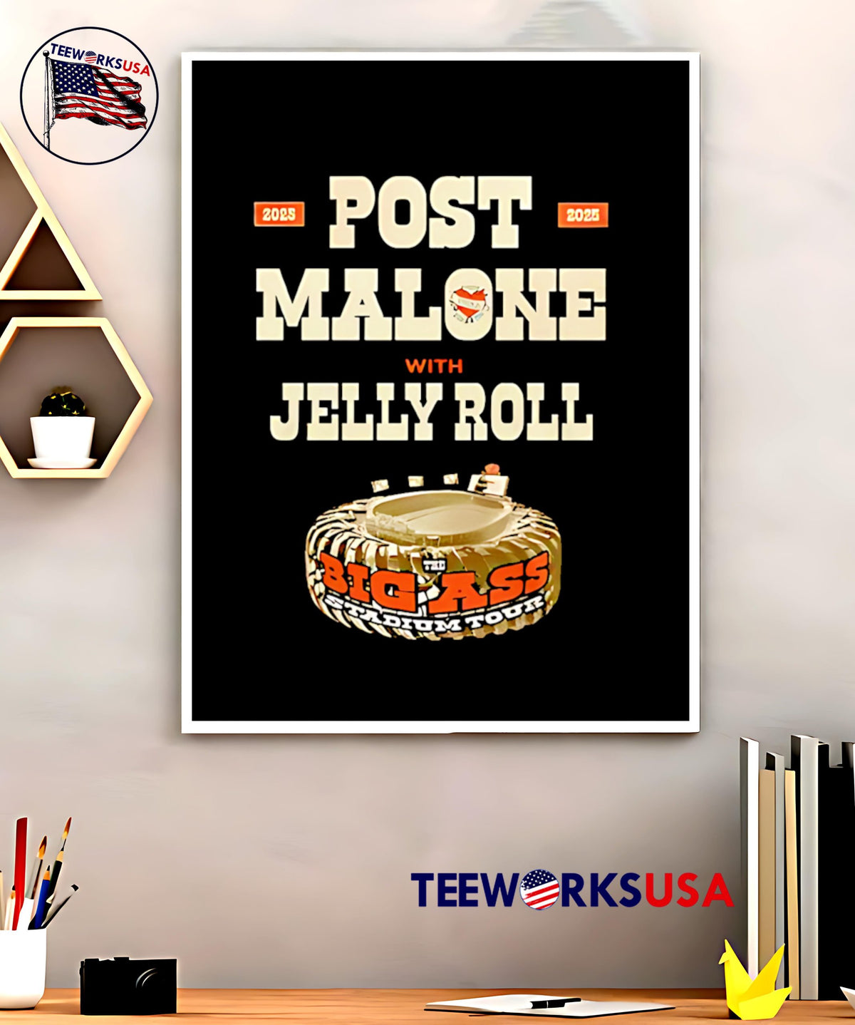 San Francisco Giants x Post Malone Big Ass Stadium - Adult & Kids T-Shirts, Sweatshirts & Hoodies apparel design preview 5