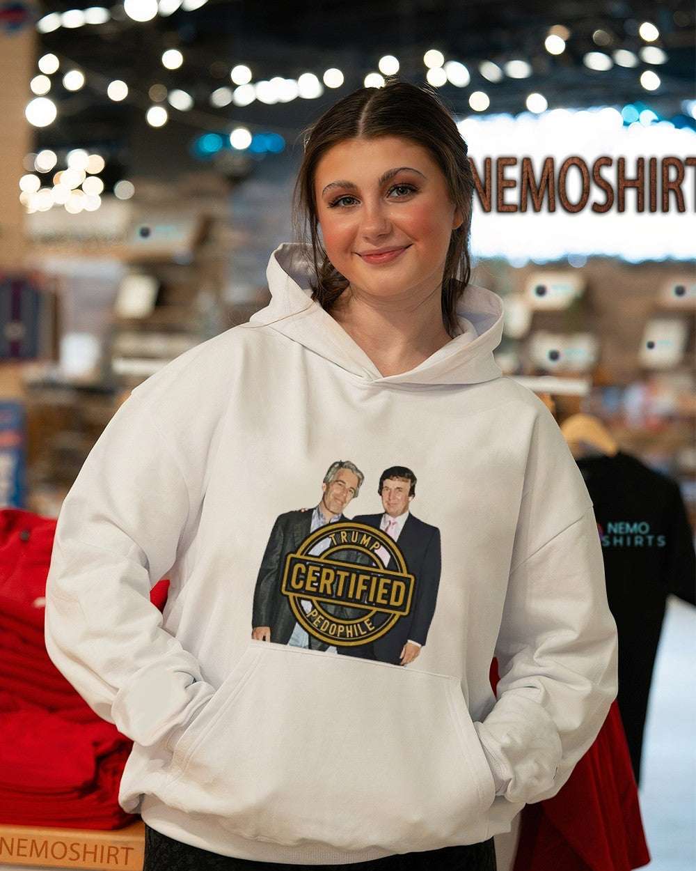 Trump certified pedophile Clinton Epstein Files - Adult & Kids T-Shirts, Sweatshirts & Hoodies apparel design preview 5