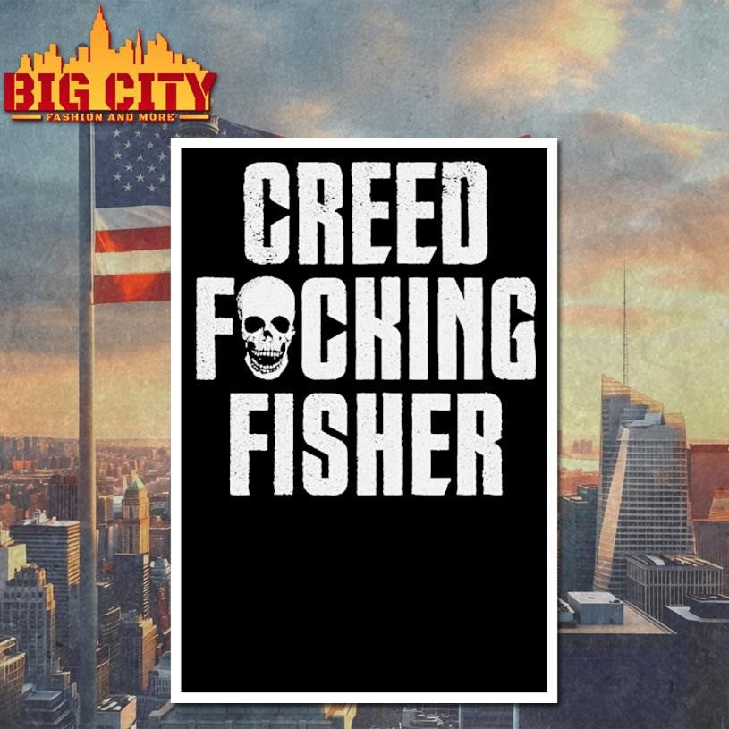 Creed Fisher Fucking Skull - Adult & Kids T-Shirts, Sweatshirts & Hoodies apparel design preview 4
