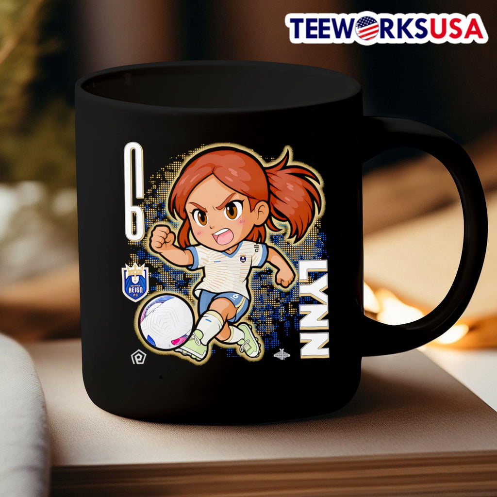 Seattle Reign FC Lynn Biyendolo chibi cartoon - Adult & Kids T-Shirts, Sweatshirts & Hoodies apparel design preview 3