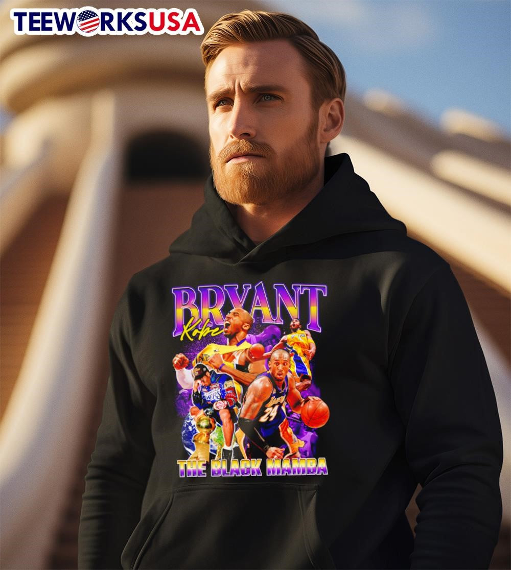 Los Angeles Lakers Kobe Bryant 24 the black mamba - Adult & Kids T-Shirts, Sweatshirts & Hoodies apparel design preview 2