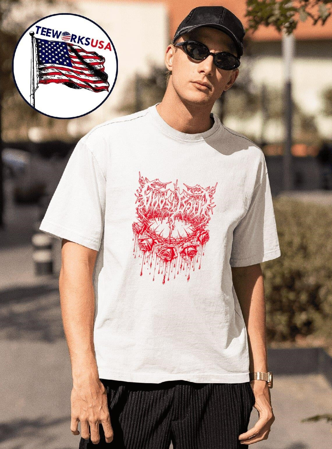 Ghost Bath Rose Thorn illustration - Adult & Kids T-Shirts, Sweatshirts & Hoodies apparel design preview 1