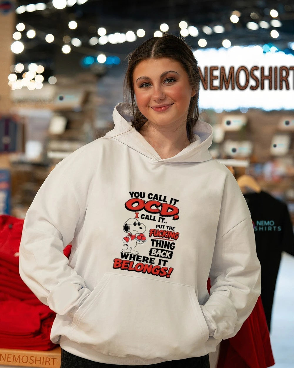 Snoopy You Call It OCD Put the Fucking Thing Back - Adult & Kids T-Shirts, Sweatshirts & Hoodies apparel design preview 3