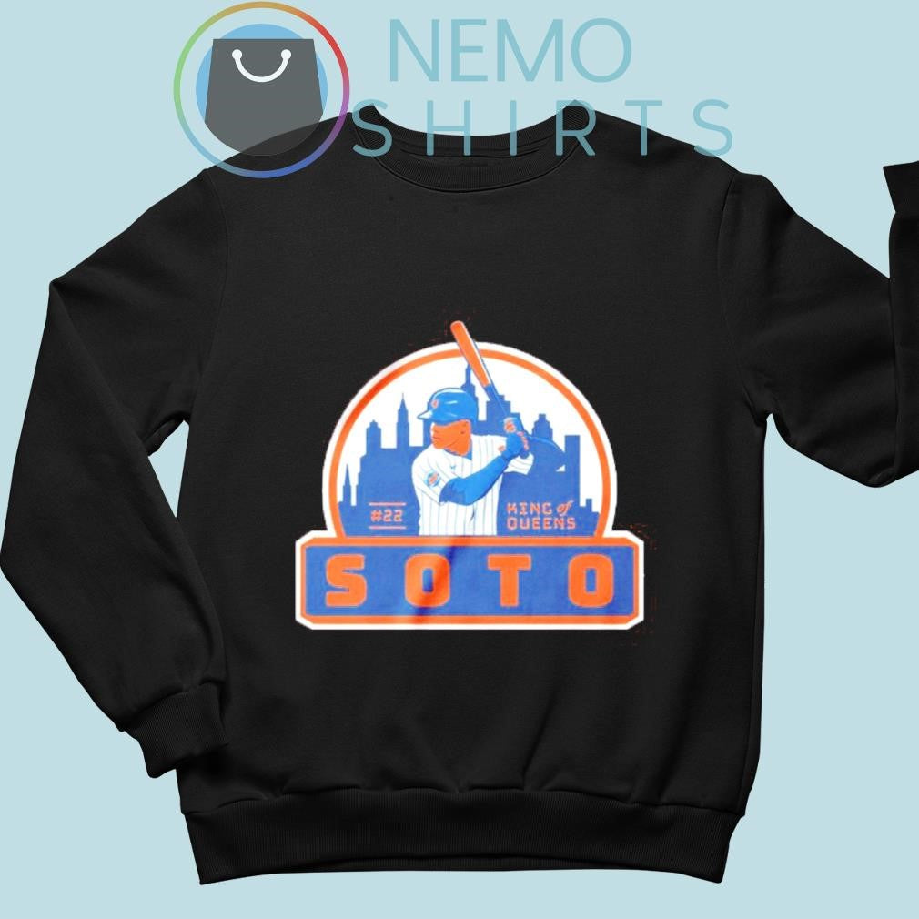 New York Mets Juan Soto 22 King of Queens - Adult & Kids T-Shirts, Sweatshirts & Hoodies apparel design preview 5