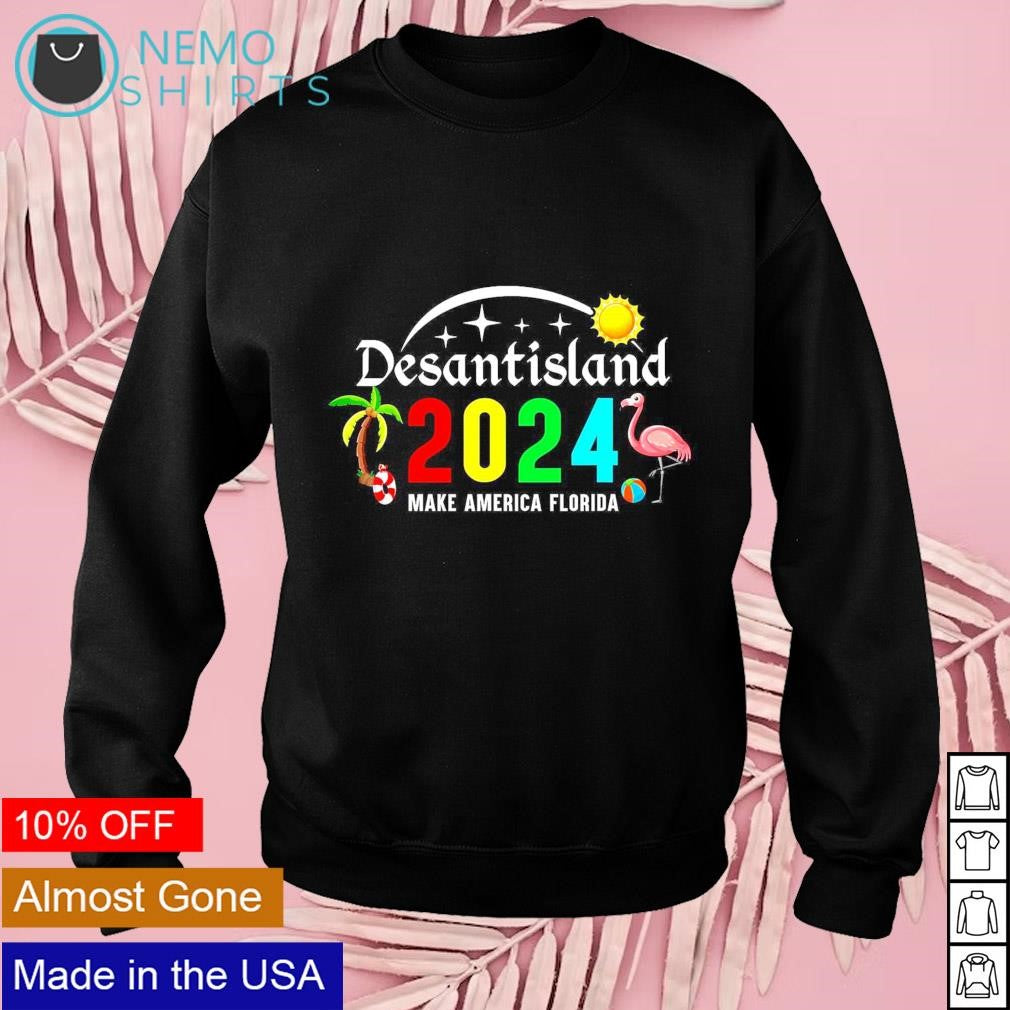 Desantisland 2024 make America Florida flamingo - Adult & Kids T-Shirts, Sweatshirts & Hoodies apparel design preview 3