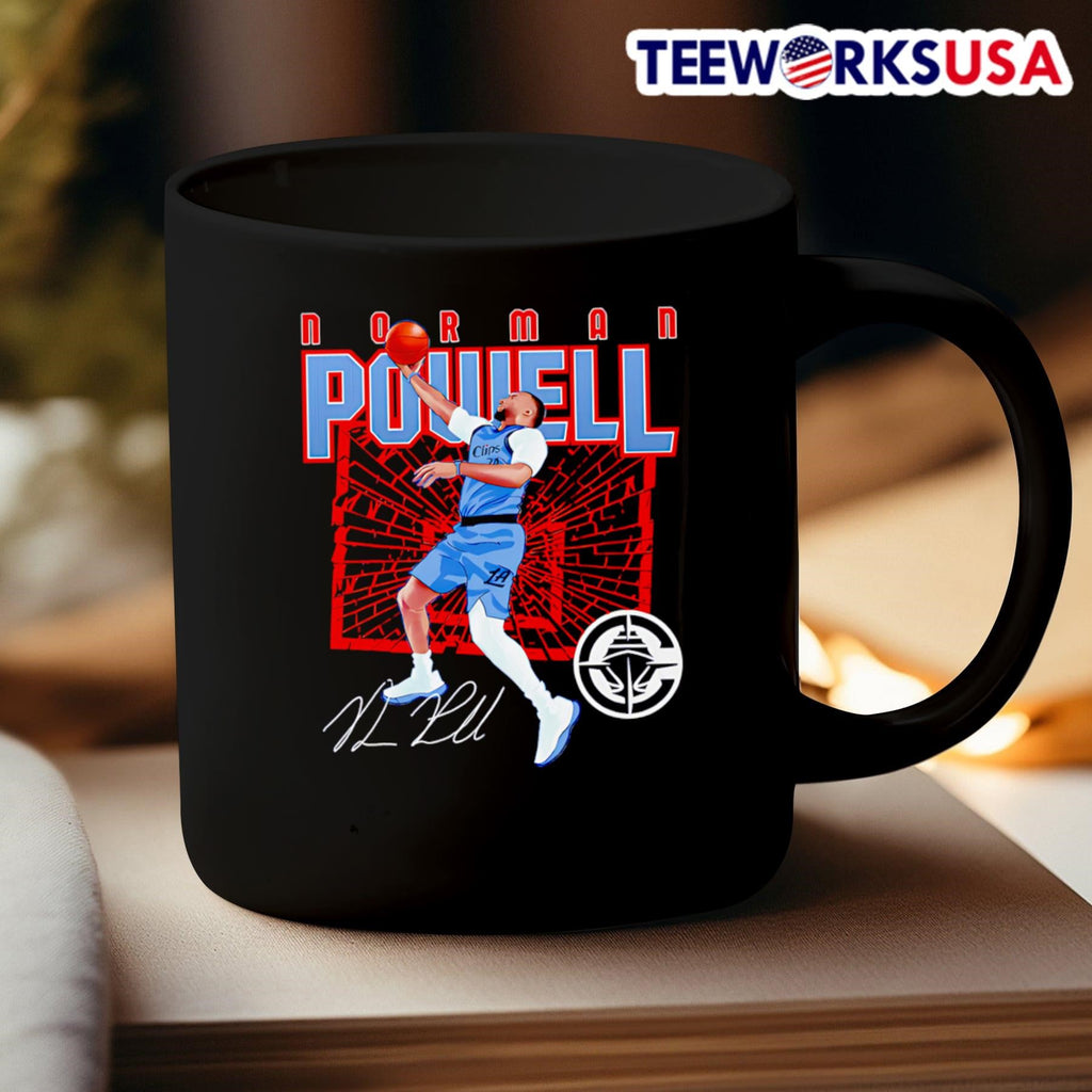 Norman Powell Los Angeles Clippers Shattered - Adult & Kids T-Shirts, Sweatshirts & Hoodies apparel design preview 2
