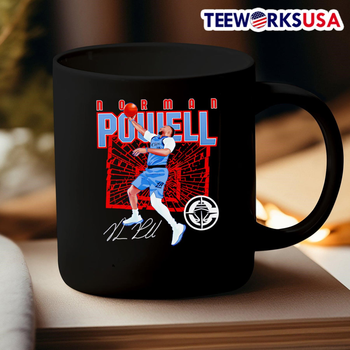 Norman Powell Los Angeles Clippers Shattered - Adult & Kids T-Shirts, Sweatshirts & Hoodies apparel design preview 2
