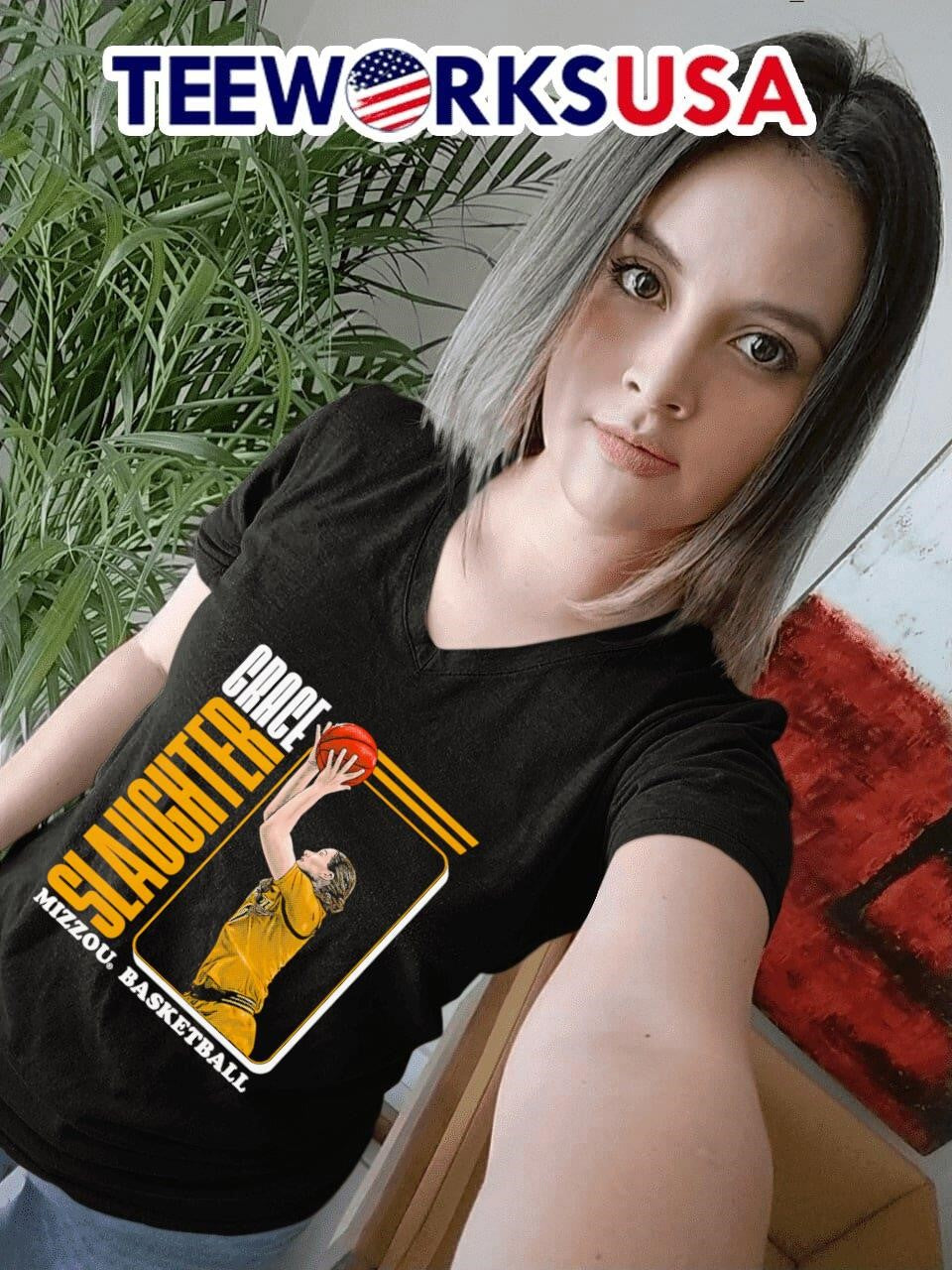 Grace Slaughter Mizzou Tigers basketball block name - Adult & Kids T-Shirts, Sweatshirts & Hoodies apparel design preview 7