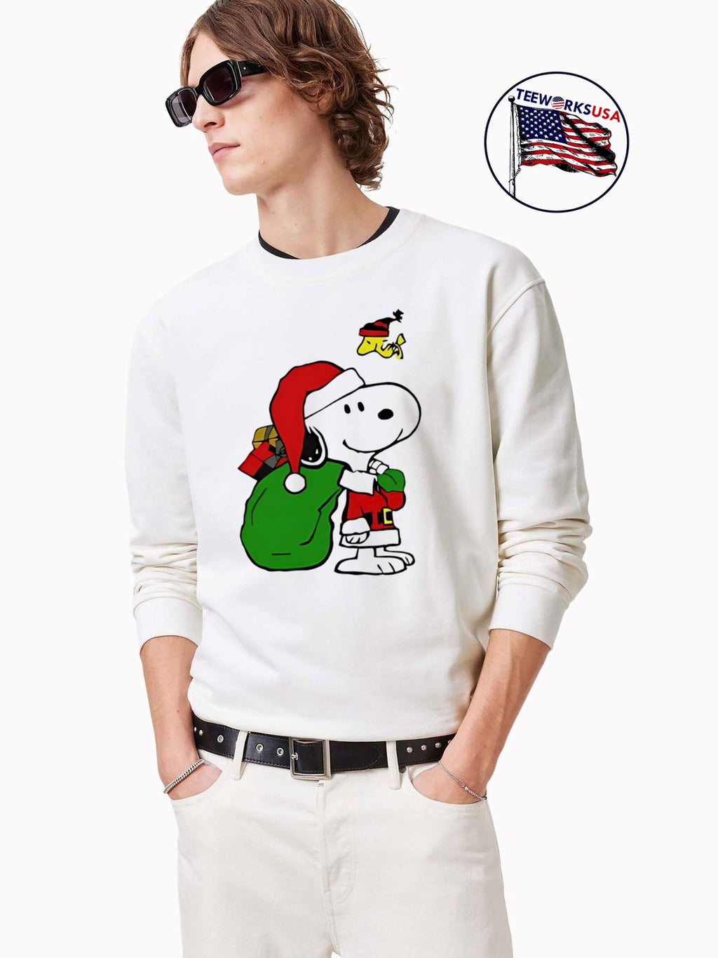 Santa Snoopy Christmas - Adult & Kids T-Shirts, Sweatshirts & Hoodies apparel design preview 3