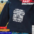 Replacing Biden with Harris is like shitting your - Adult & Kids T-Shirts, Sweatshirts & Hoodies apparel design preview 1