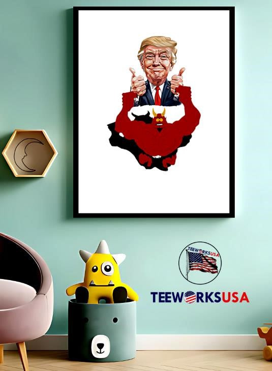 South Park Devil With Trump cartoon - Adult & Kids T-Shirts, Sweatshirts & Hoodies apparel design preview 3