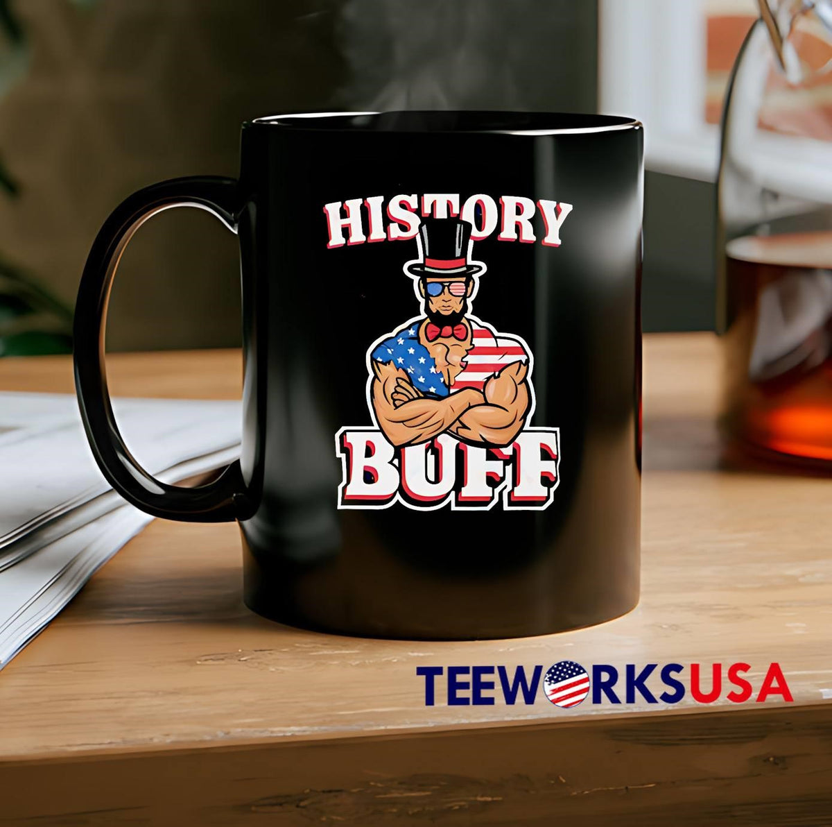 History Buff Abraham Lincoln Gym Bro Meme - Adult & Kids T-Shirts, Sweatshirts & Hoodies apparel design preview 2