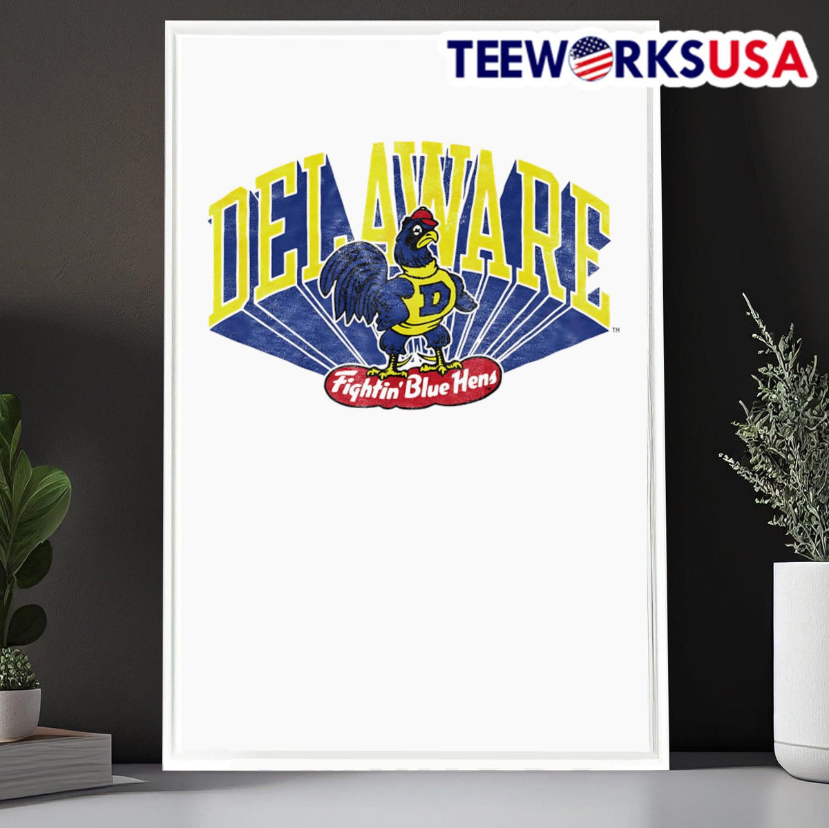 Delaware Fightin' Blue Hens vintage - Adult & Kids T-Shirts, Sweatshirts & Hoodies apparel design preview 6