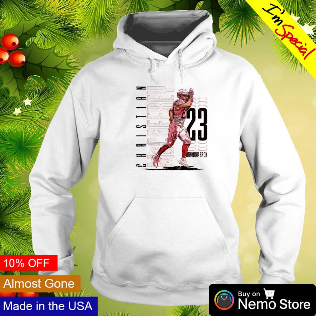 Shark attack Christian McCaffrey San Francisco 49ers - Adult & Kids T-Shirts, Sweatshirts & Hoodies apparel design preview 2