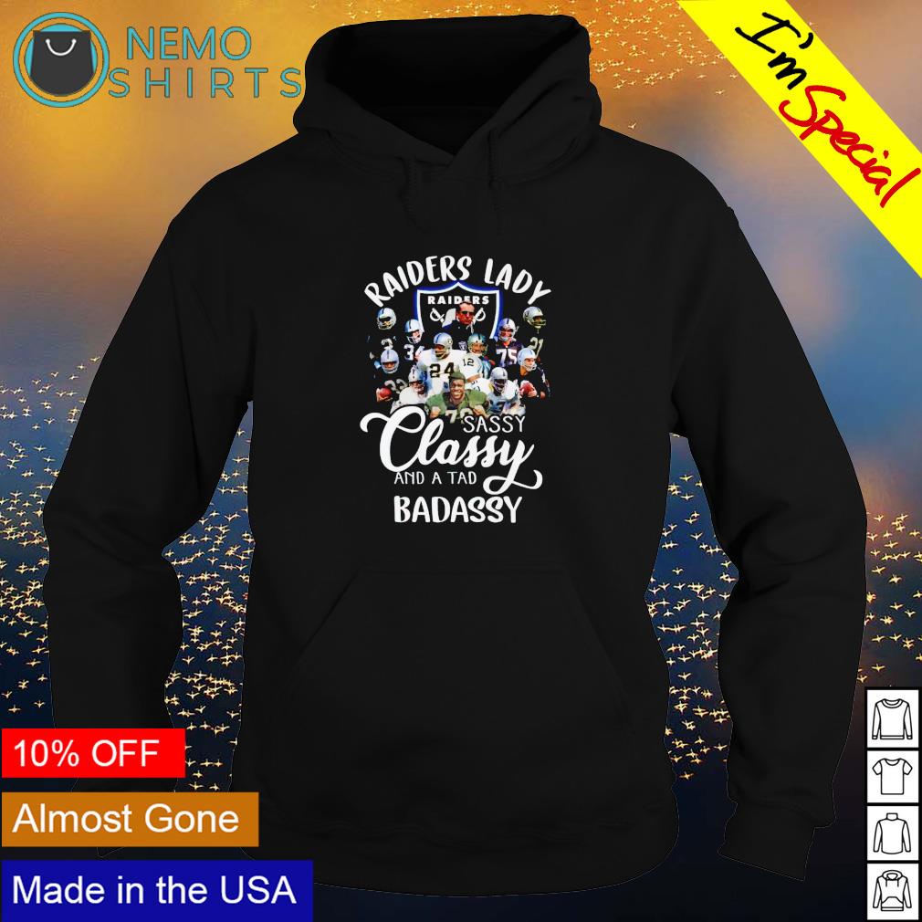 Raiders lady sassy classy and a tad badassy - Adult & Kids T-Shirts, Sweatshirts & Hoodies apparel design preview 2