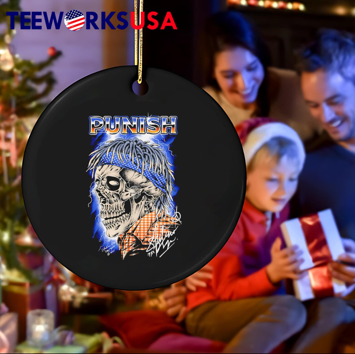 Punish skull lightning classic - Adult & Kids T-Shirts, Sweatshirts & Hoodies apparel design preview 4