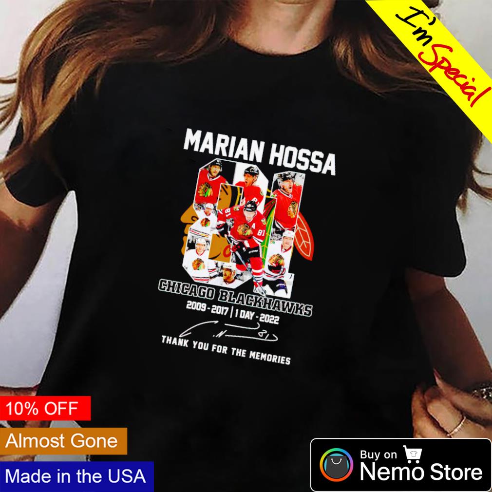 Marian Hossa Chicago Blackhawks 2009 2017 signature - Adult & Kids T-Shirts, Sweatshirts & Hoodies apparel design preview 2