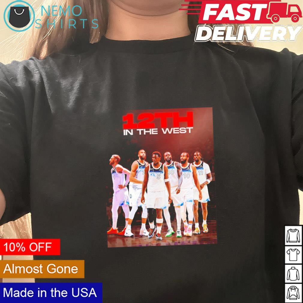 Minnesota Timberwolves 12th in the West - Adult & Kids T-Shirts, Sweatshirts & Hoodies apparel design preview 3