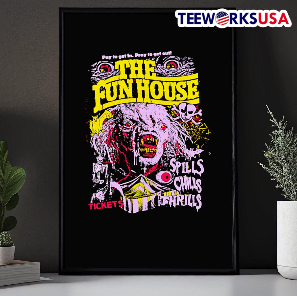 The Funhouse chills and thrills - Adult & Kids T-Shirts, Sweatshirts & Hoodies apparel design preview 5