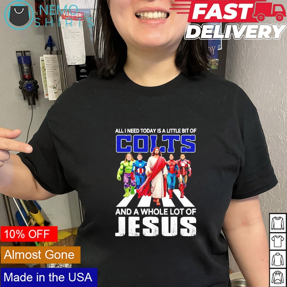 Jesus and super heroes all I need today is a little - Adult & Kids T-Shirts, Sweatshirts & Hoodies apparel design preview 3