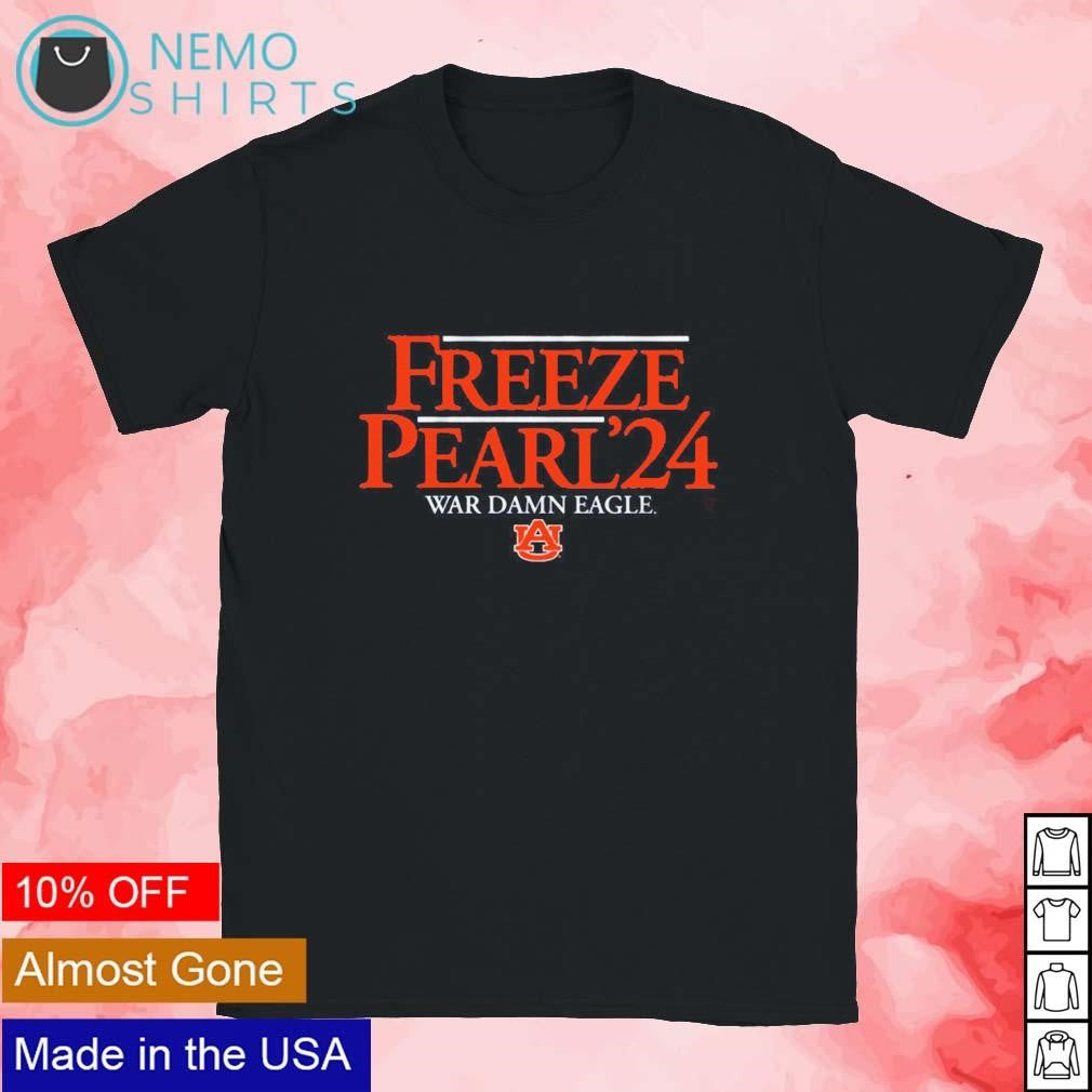 Auburn Tigers freeze Pearl '24 war damn eagle - Adult & Kids T-Shirts, Sweatshirts & Hoodies apparel design preview 1