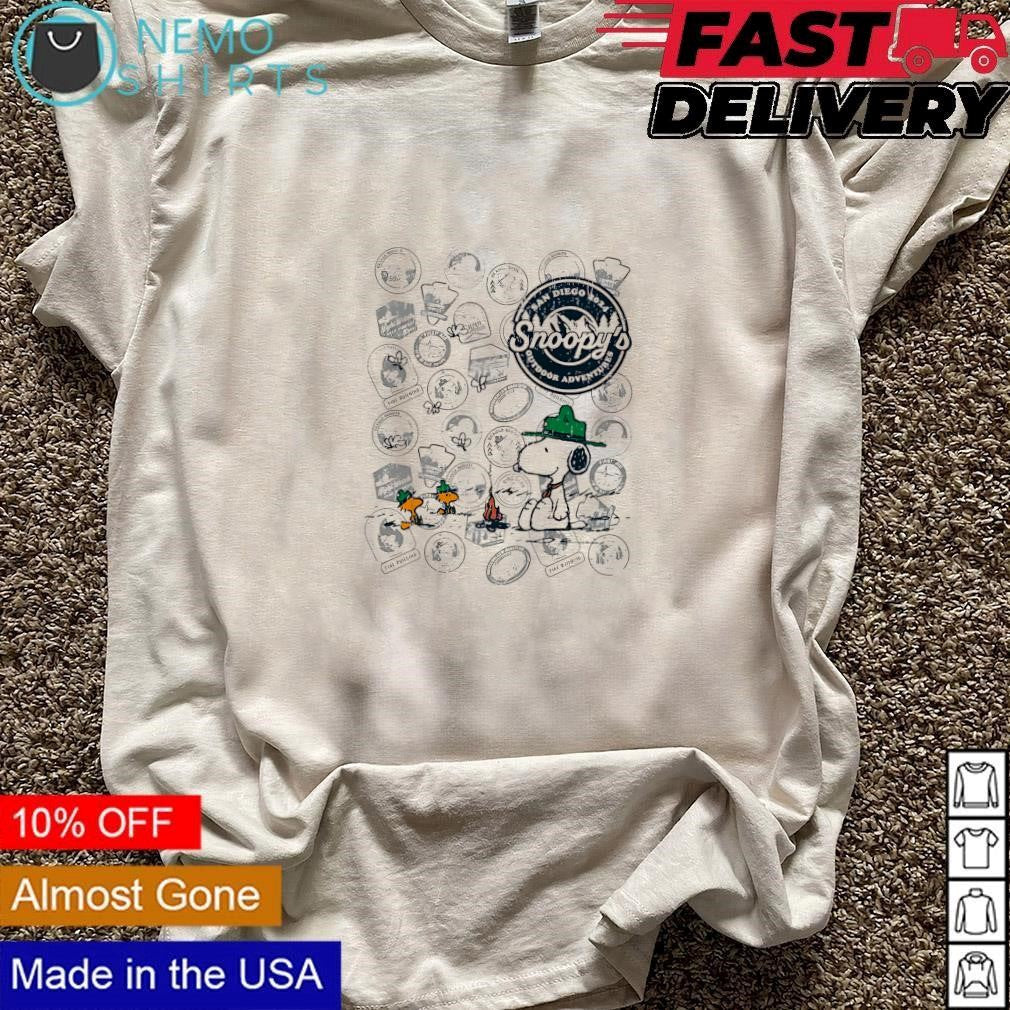 Snoopy's San Diego 2024 outdoor adventures - Adult & Kids T-Shirts, Sweatshirts & Hoodies apparel design preview 3