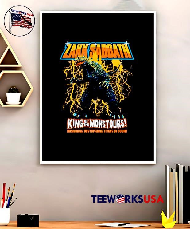 Black label society zakk sabbath king of monstours - Adult & Kids T-Shirts, Sweatshirts & Hoodies apparel design preview 5