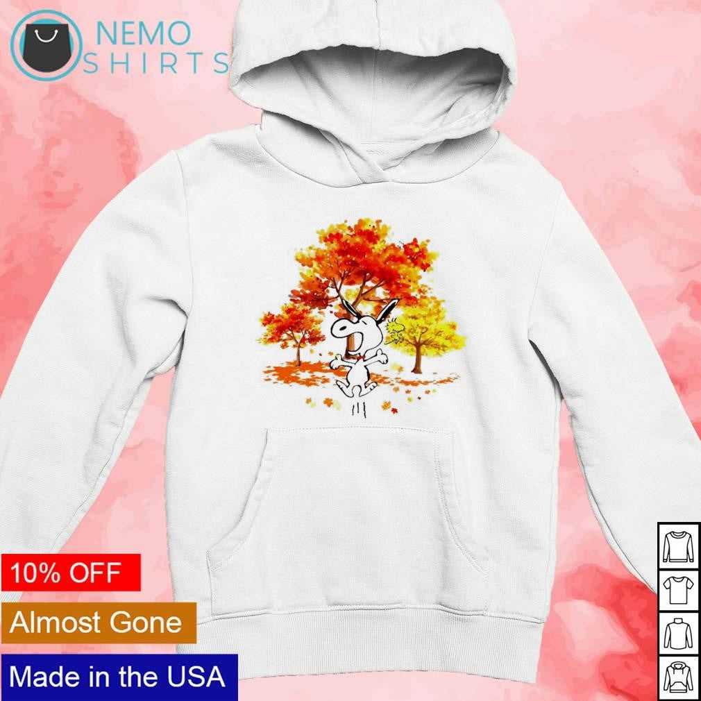 Snoopy and Woodstock love fall tree - Adult & Kids T-Shirts, Sweatshirts & Hoodies apparel design preview 2