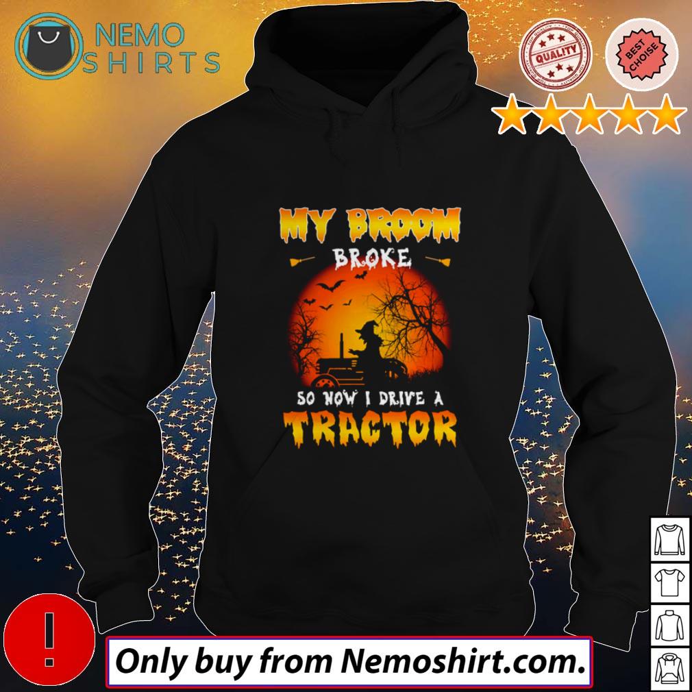 Halloween my broom broke so now I drive a Tractor - Adult & Kids T-Shirts, Sweatshirts & Hoodies apparel design preview 2
