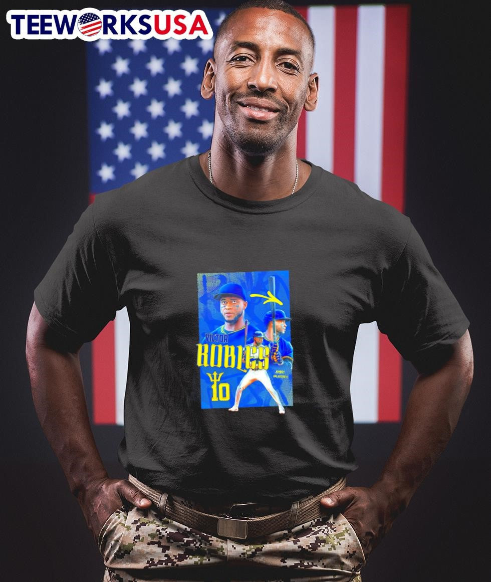 Seattle Mariners Victor Robles 10 - Adult & Kids T-Shirts, Sweatshirts & Hoodies apparel design preview 1