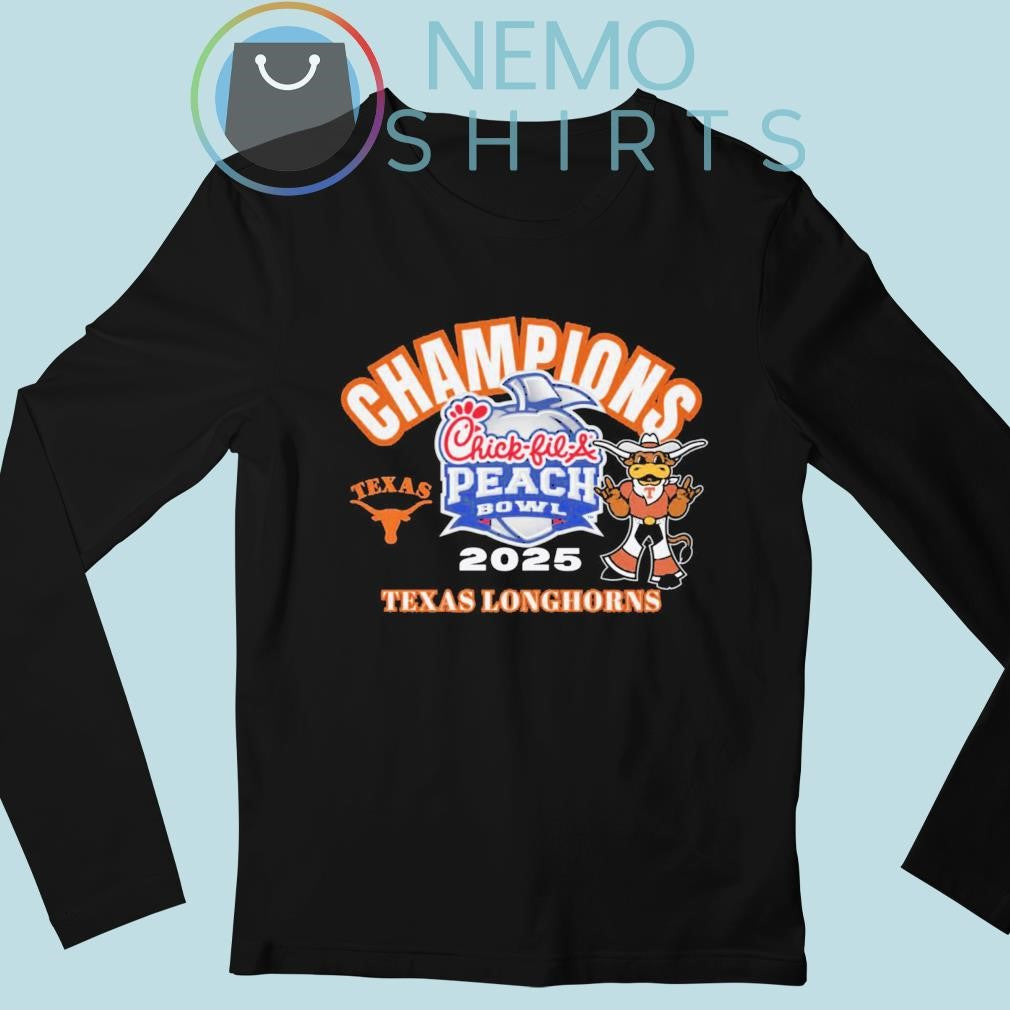 Champions Chick fil a Peach Bowl 2025 Texas Longhorns - Adult & Kids T-Shirts, Sweatshirts & Hoodies apparel design preview 3