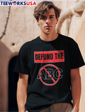 Defund The Abc Text Red Box Prohibition Symbol - Adult & Kids T-Shirts, Sweatshirts & Hoodies apparel design preview 1