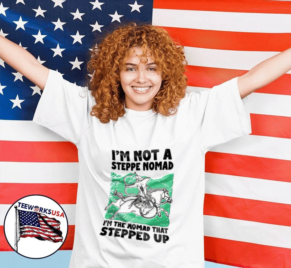 Im Not A Steppe Nomad The That Stepped Up Line Art - Adult & Kids T-Shirts, Sweatshirts & Hoodies apparel design preview 2