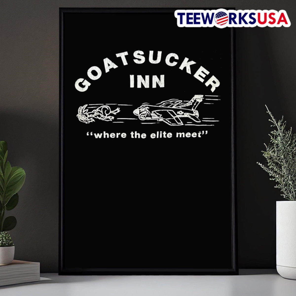 Goatsucker inn where the elite meet - Adult & Kids T-Shirts, Sweatshirts & Hoodies apparel design preview 5
