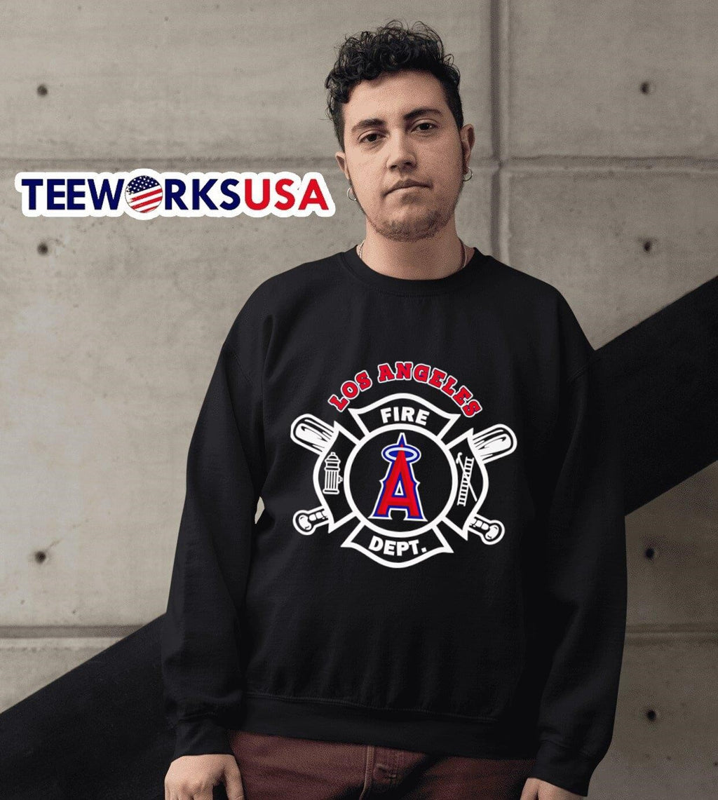 Fire dept Los Angeles Angels baseball - Adult & Kids T-Shirts, Sweatshirts & Hoodies apparel design preview 6