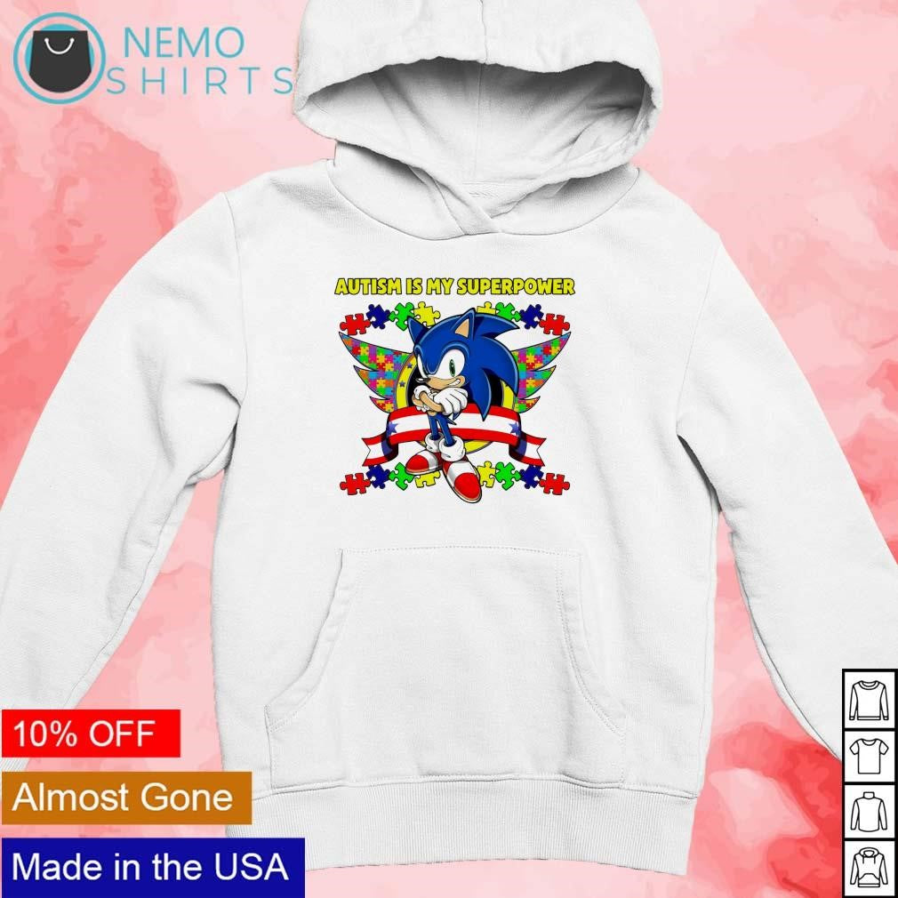 Sonic Autism is my superpower - Adult & Kids T-Shirts, Sweatshirts & Hoodies apparel design preview 2