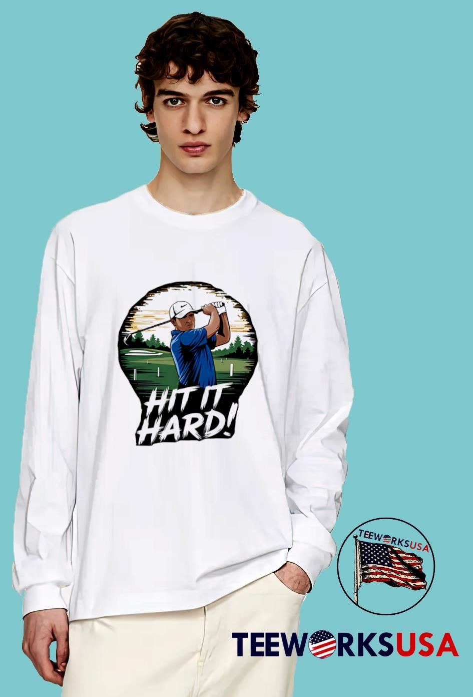 Hit It Hard Golf Bold classic - Adult & Kids T-Shirts, Sweatshirts & Hoodies apparel design preview 4