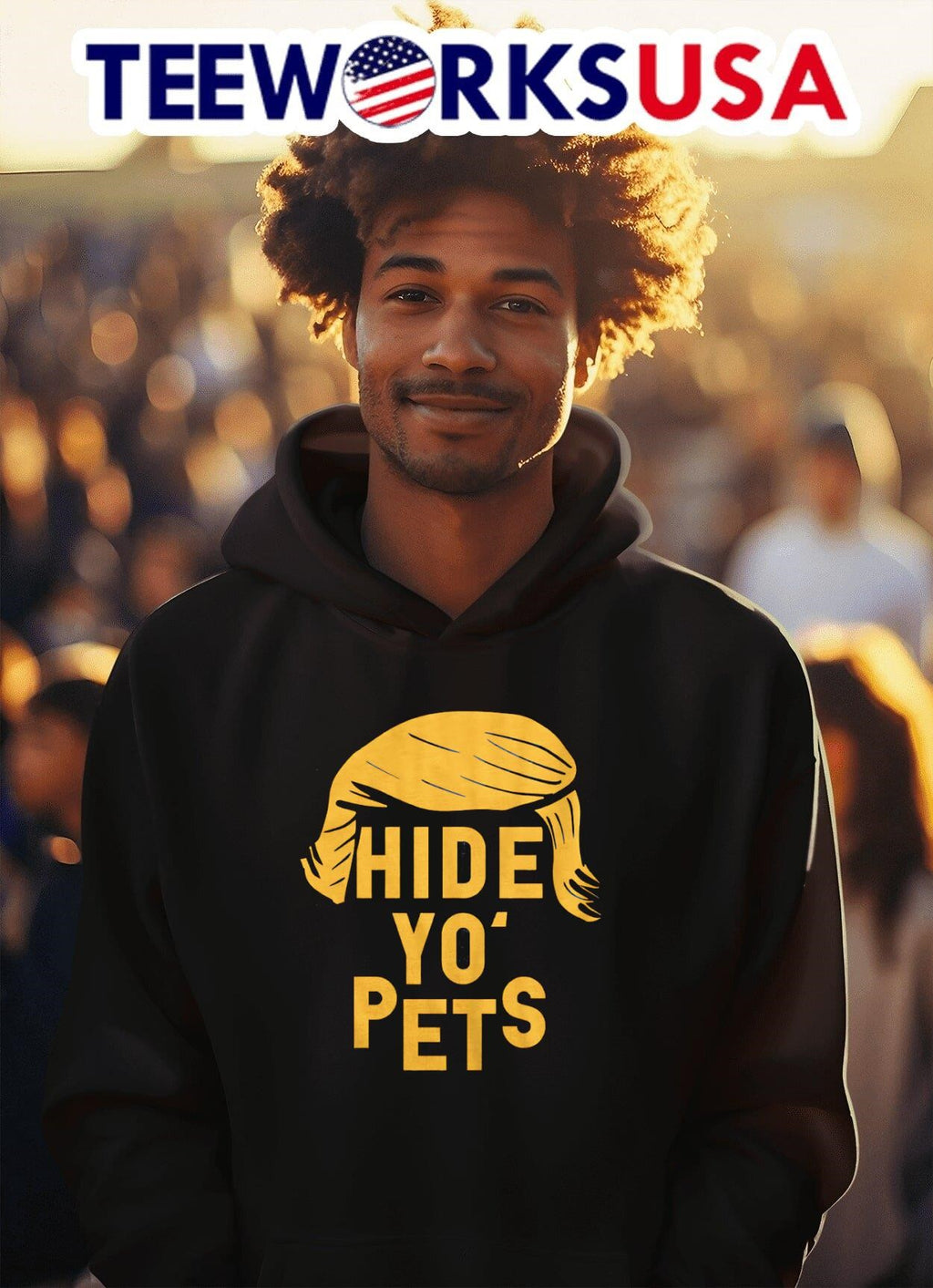 Hide Yo Pets Trump hair - Adult & Kids T-Shirts, Sweatshirts & Hoodies apparel design preview 2