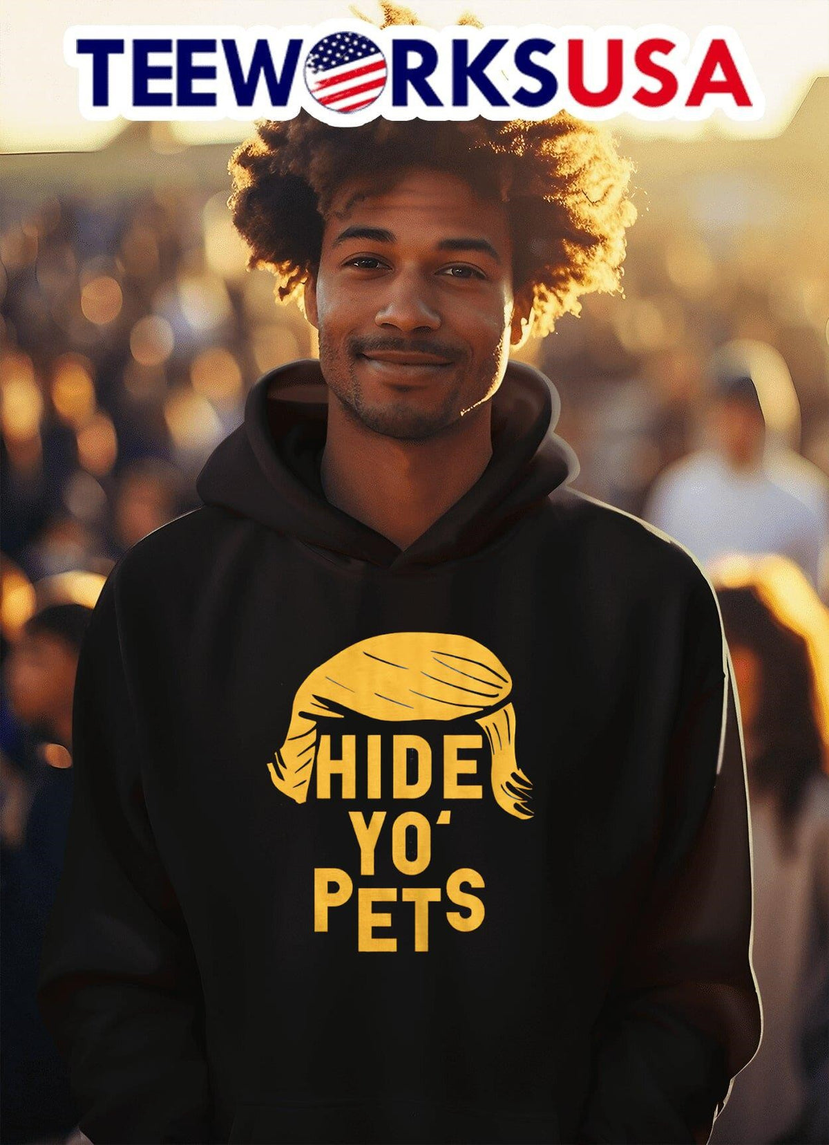 Hide Yo Pets Trump hair - Adult & Kids T-Shirts, Sweatshirts & Hoodies apparel design preview 2