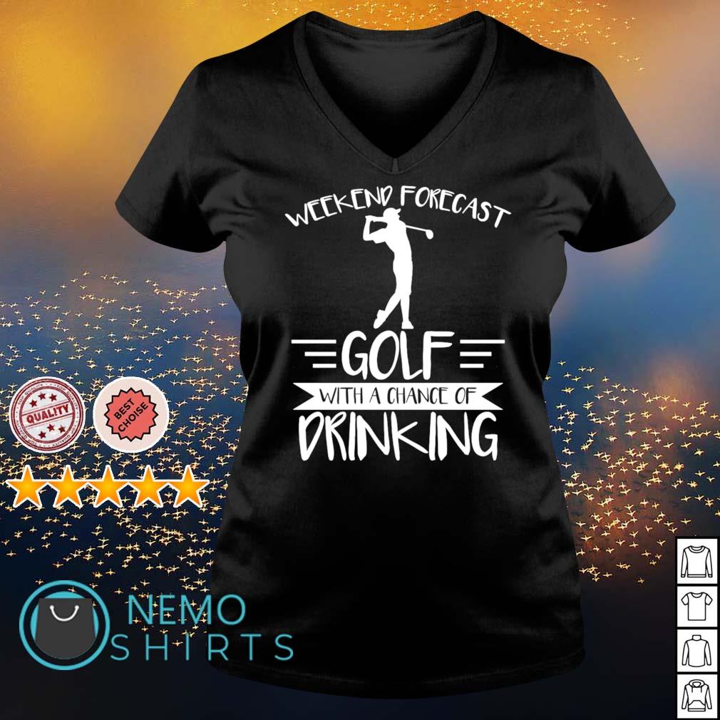Weekend forecast golf with a chance of drinking - Adult & Kids T-Shirts, Sweatshirts & Hoodies apparel design preview 5
