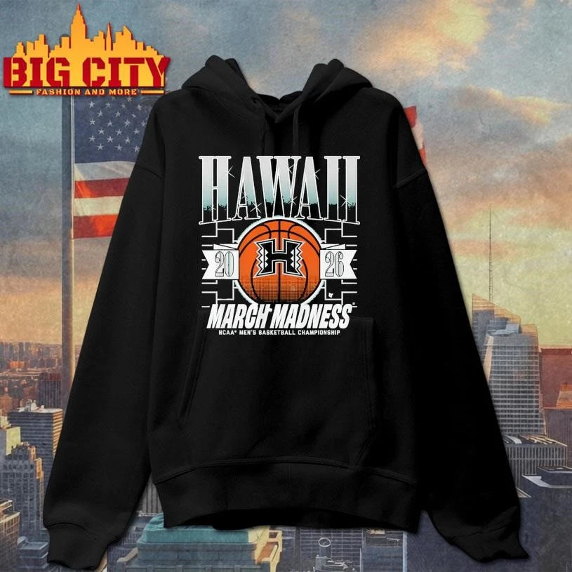 Hawaii Rainbow Warriors MBB 2026 March Madness - Adult & Kids T-Shirts, Sweatshirts & Hoodies apparel design preview 2