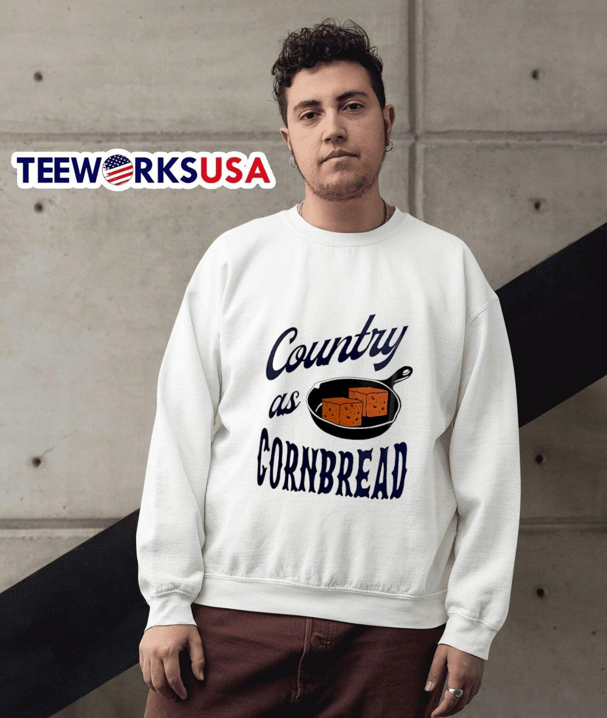 Country As Cornbread - Adult & Kids T-Shirts, Sweatshirts & Hoodies apparel design preview 5