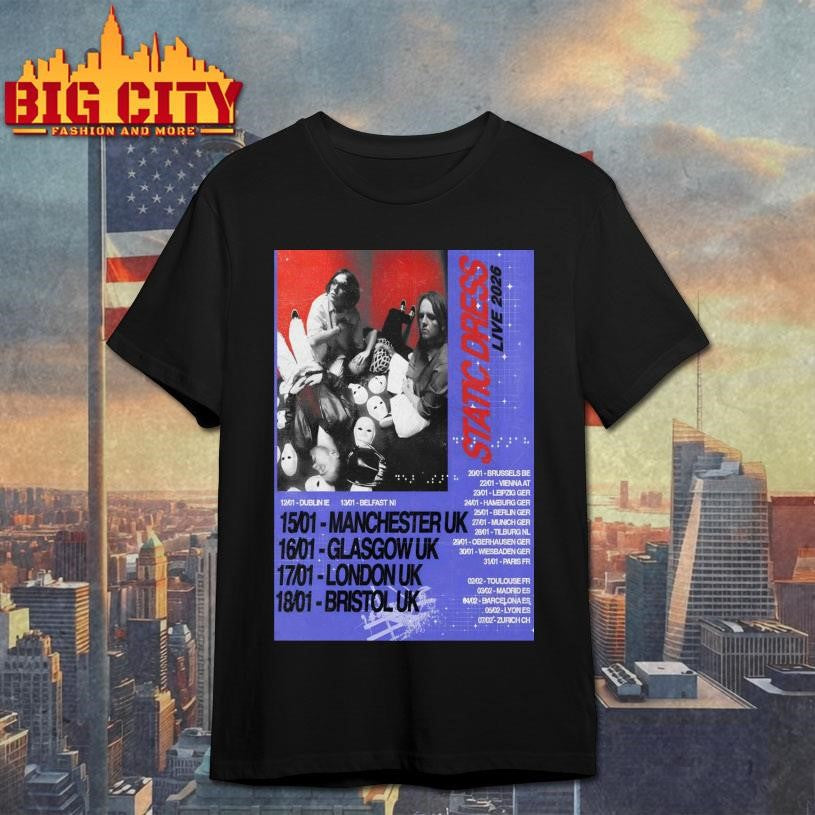 Static Dress UK And EU 2026 Shows Poster - Adult & Kids T-Shirts, Sweatshirts & Hoodies apparel design preview 1