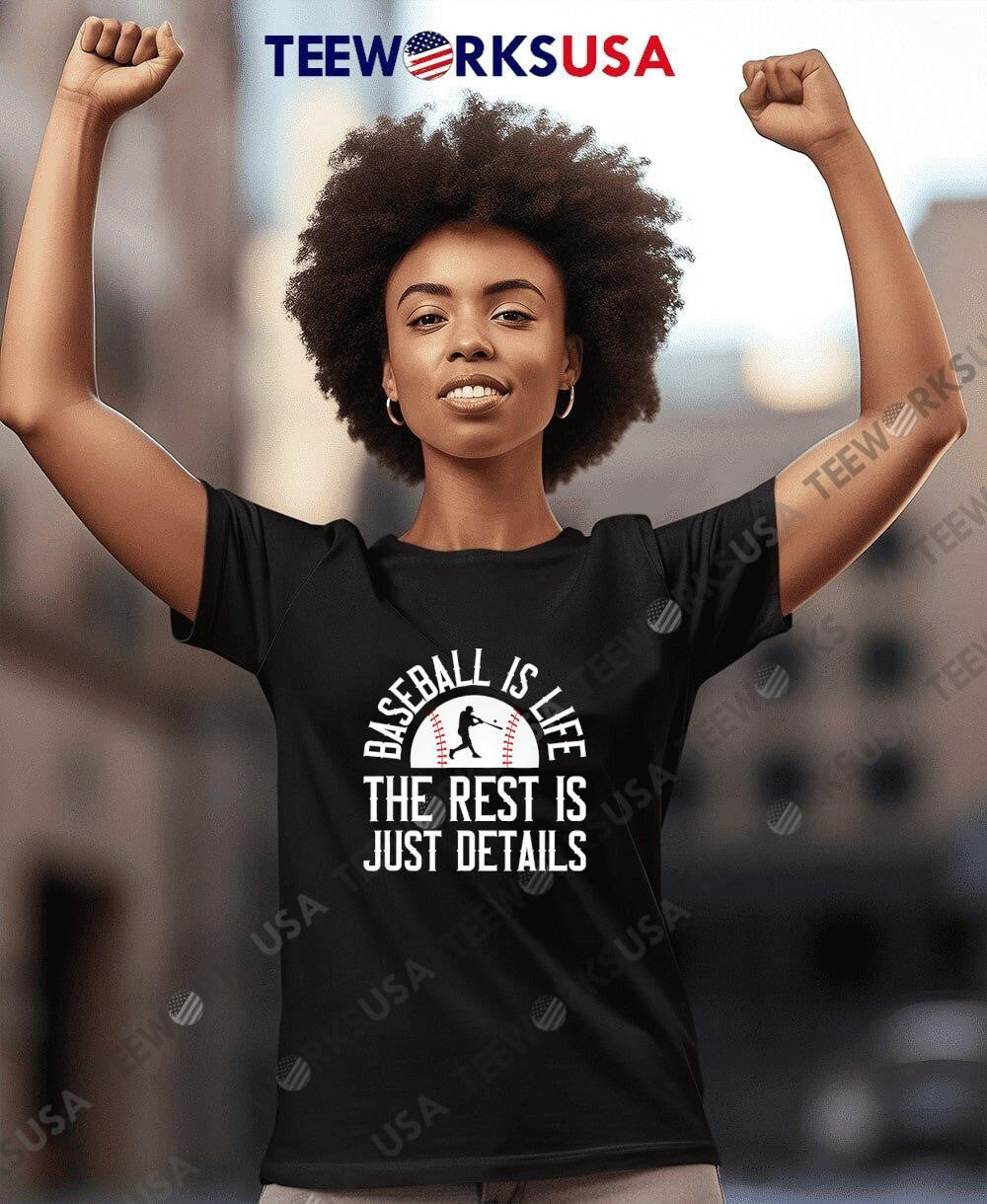 Baseball is life the rest just details - Adult & Kids T-Shirts, Sweatshirts & Hoodies apparel design preview 4