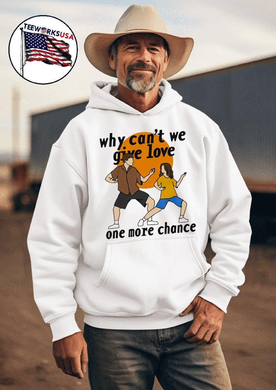 Why can't we give love one more chance cartoon - Adult & Kids T-Shirts, Sweatshirts & Hoodies apparel design preview 2