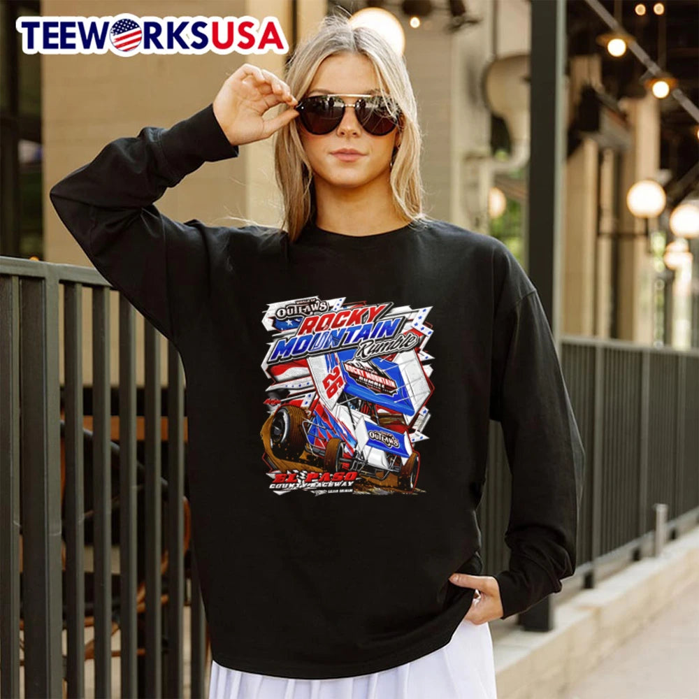 World of Outlaws Rocky Mountain Rumble - Adult & Kids T-Shirts, Sweatshirts & Hoodies apparel design preview 4