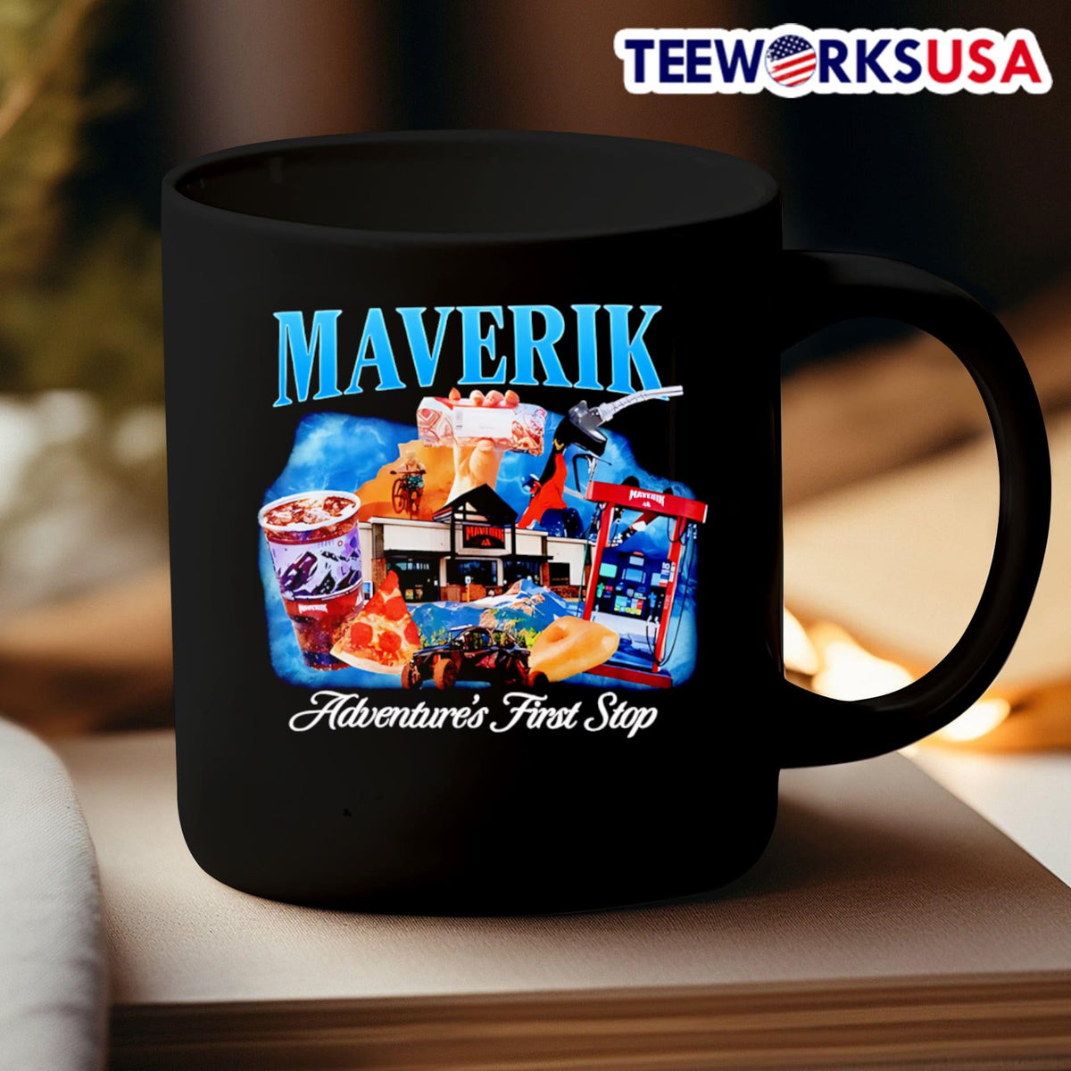 Maverik adventure's first stop mashup - Adult & Kids T-Shirts, Sweatshirts & Hoodies apparel design preview 3