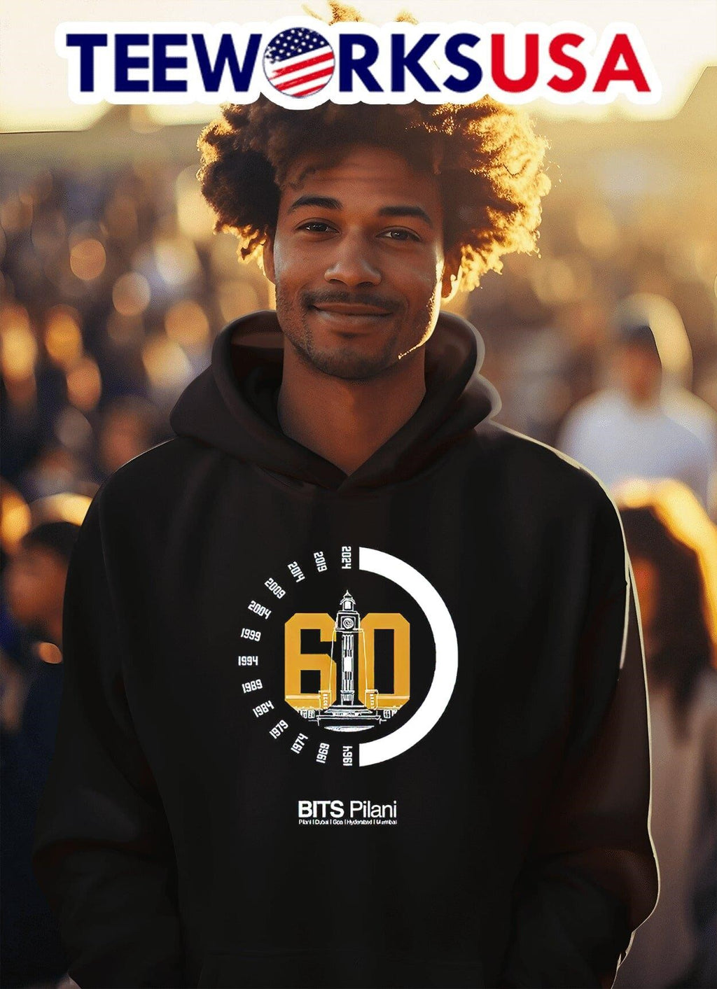 BITS Pilani 60 years anniversary - Adult & Kids T-Shirts, Sweatshirts & Hoodies apparel design preview 2